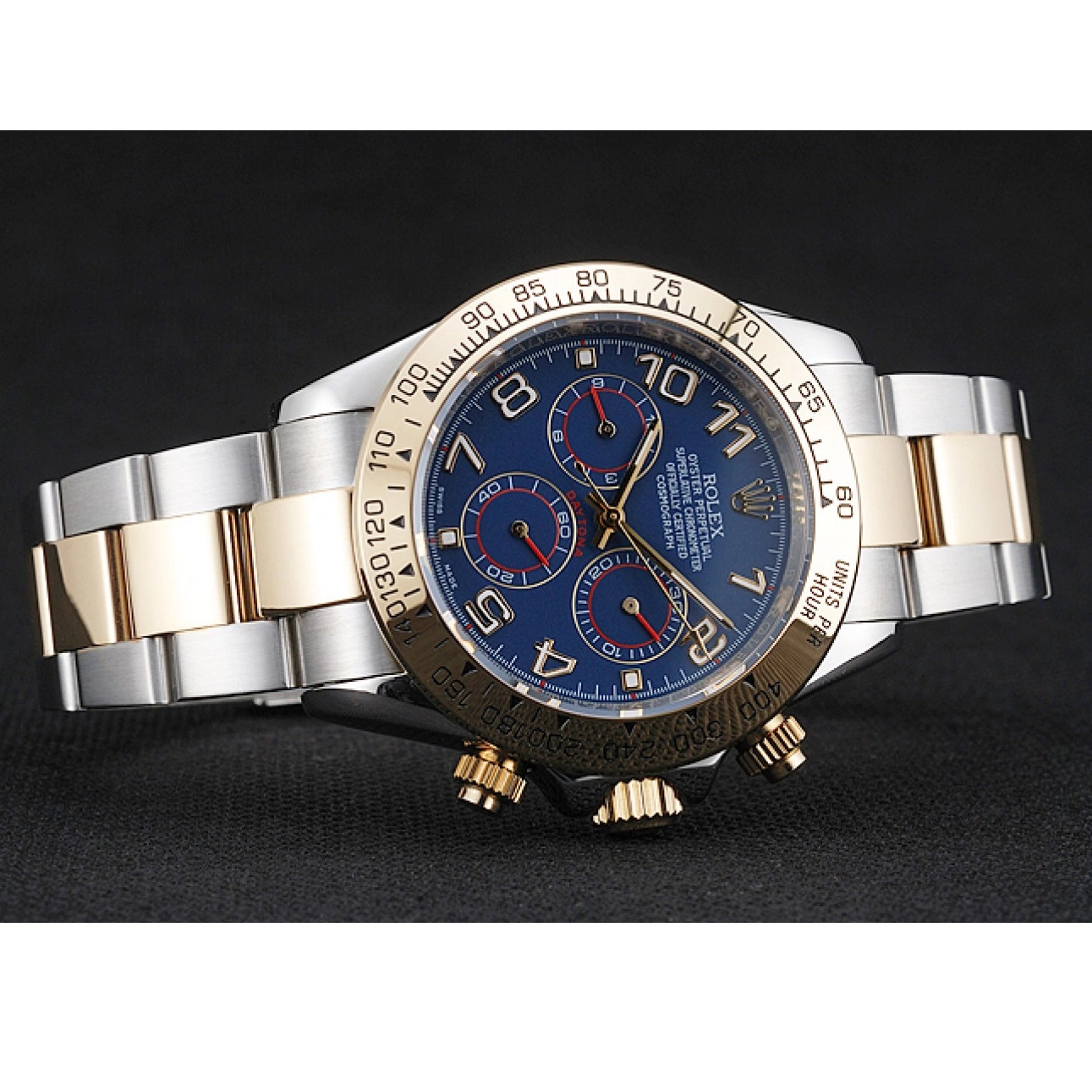 AAA Replica Watches Steel Tone Cosmograph Rolex 1454246 Blue Stainless Dial Bracelet Two Daytona 0710
